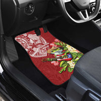 Puerto Rico Coqui Frog Car Mats Tropical Flowers Polynesian Style - Polynesian Pride