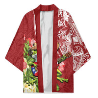 Puerto Rico Coqui Frog Kimono Tropical Flowers Polynesian Style - Polynesian Pride