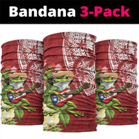 Puerto Rico Coqui Frog Neck Gaiter Tropical Flowers Polynesian Style - Polynesian Pride