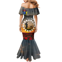 Cook Islands ANZAC Day Family Matching Mermaid Dress and Hawaiian Shirt Lest We Forget LT05 - Polynesian Pride