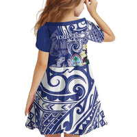 Personalised Hafa Adai Guam Family Matching Off Shoulder Short Dress and Hawaiian Shirt Latte Stone With Coconut Crab LT05 - Polynesian Pride