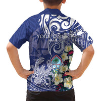 Personalised Hafa Adai Guam Kid Hawaiian Shirt Latte Stone With Coconut Crab