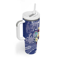 Personalised Hafa Adai Guam Tumbler With Handle Latte Stone With Coconut Crab LT05 - Polynesian Pride