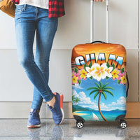 Guam Luggage Cover Eternal Summer Sunset Beach