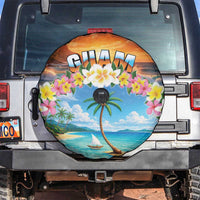 Guam Spare Tire Cover Eternal Summer Sunset Beach