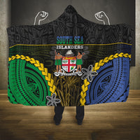 South Sea Islanders And Fiji Hooded Blanket Kanakas Fijian Tapa Pattern