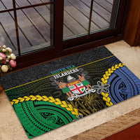 South Sea Islanders And Fiji Rubber Doormat Kanakas Fijian Tapa Pattern