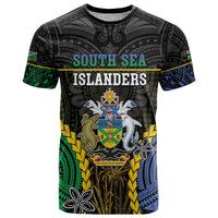 Personalised South Sea Islanders And Solomon Islands T Shirt Kanakas Polynesian Pattern LT05 Black - Polynesian Pride