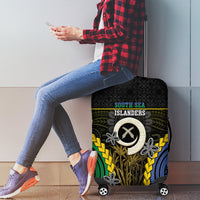 South Sea Islanders And Vanuatu Luggage Cover Kanakas Sand Drawing Pattern LT05 - Polynesian Pride