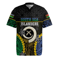 Personalised South Sea Islanders And Vanuatu Rugby Jersey Kanakas Sand Drawing Pattern