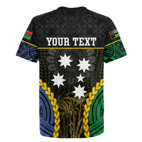 Personalised South Sea Islanders And Vanuatu Rugby Jersey Kanakas Sand Drawing Pattern