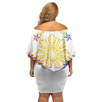 Philippines Family Matching Off Shoulder Short Dress and Hawaiian Shirt Katipunan Andres Bonifacio