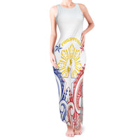 Philippines Tank Maxi Dress Katipunan Andres Bonifacio LT05 Women White - Polynesian Pride
