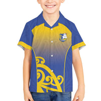 Custom James Cook High School Hawaiian Shirt Maori Koru Pattern