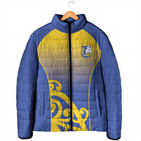 Custom James Cook High School Padded Jacket Maori Koru Pattern LT05 - Polynesian Pride