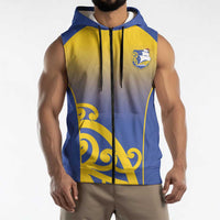 Custom James Cook High School Sleeveless Zip Hoodie Maori Koru Pattern LT05 - Polynesian Pride