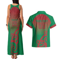 Custom Onehunga High School Couples Matching Tank Maxi Dress and Hawaiian Shirt Maori Koru Pattern LT05 - Polynesian Pride