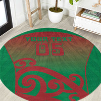 Custom Onehunga High School Round Carpet Maori Koru Pattern