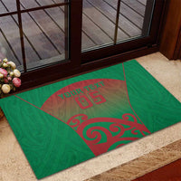 Custom Onehunga High School Rubber Doormat Maori Koru Pattern