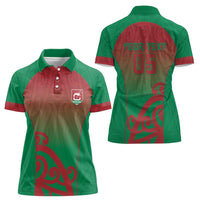 Custom Onehunga High School Women Polo Shirt Maori Koru Pattern