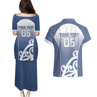 Custom New Zealand Aotea College Couples Matching Puletasi and Hawaiian Shirt Maori Koru Pattern LT05 - Polynesian Pride