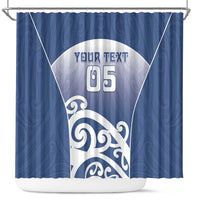 Custom New Zealand Aotea College Shower Curtain Maori Koru Pattern