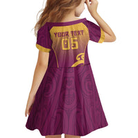 Custom Waiuku College Family Matching Short Sleeve Bodycon Dress and Hawaiian Shirt Maori Koru Pattern