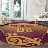Custom Waiuku College Round Carpet Maori Koru Pattern LT05 - Polynesian Pride