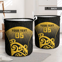 Custom Motueka High School Laundry Basket Maori Koru Pattern