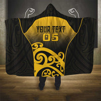 Custom Motueka High School Hooded Blanket Maori Koru Pattern