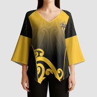 Custom Motueka High School Kimono Sleeve Blouse Maori Koru Pattern