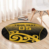 Custom Motueka High School Round Carpet Maori Koru Pattern