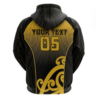 Custom Motueka High School Zip Hoodie Maori Koru Pattern