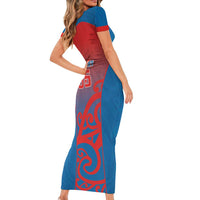 Custom St Joseph's Maori Girls' College Family Matching Short Sleeve Bodycon Dress and Hawaiian Shirt Maori Koru Pattern