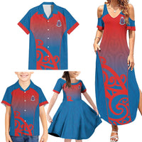 Custom St Joseph's Maori Girls' College Family Matching Summer Maxi Dress and Hawaiian Shirt Maori Koru Pattern