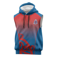 Custom St Joseph's Maori Girls' College Sleeveless Hoodie Maori Koru Pattern LT05 Blue - Polynesian Pride