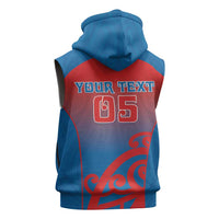 Custom St Joseph's Maori Girls' College Sleeveless Zip Hoodie Maori Koru Pattern LT05 - Polynesian Pride