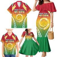 Personalised Vanuatu Family Matching Mermaid Dress and Hawaiian Shirt Proud To Be A Ni-Van With Tribal Pattern