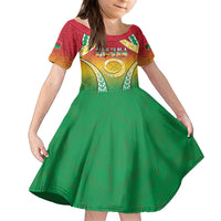 Personalised Vanuatu Kid Short Sleeve Dress Proud To Be A Ni-Van With Tribal Pattern LT05 KID Reggae - Polynesian Pride