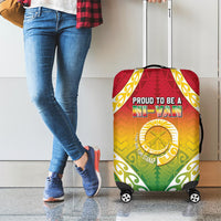 Vanuatu Luggage Cover Proud To Be A Ni-Van With Tribal Pattern