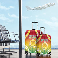 Vanuatu Luggage Cover Proud To Be A Ni-Van With Tribal Pattern