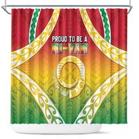 Vanuatu Shower Curtain Proud To Be A Ni-Van With Tribal Pattern