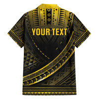 Personalised Polynesia Childhood Cancer Awareness Family Matching Off The Shoulder Long Sleeve Dress and Hawaiian Shirt You Are Stronger Than Cancer