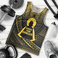 Personalised Polynesia Childhood Cancer Awareness Men Tank Top You Are Stronger Than Cancer LT05 - Polynesian Pride