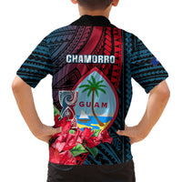 Guam Hawaiian Shirt Latte Stone Mix Bougainvillea Polynesian Pattern LT05 - Polynesian Pride