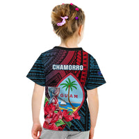 Guam Kid T Shirt Latte Stone Mix Bougainvillea Polynesian Pattern LT05 - Polynesian Pride