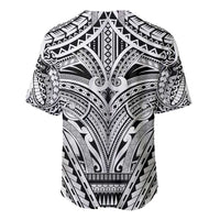Polynesian Tattoo Inspired Cosplay Costume Baseball Jersey Tribal Warrior White - Polynesian Pride