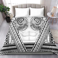 Polynesian Tattoo Inspired Cosplay Costume Bedding Set Tribal Warrior White - Polynesian Pride