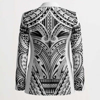 Polynesian Tattoo Inspired Cosplay Costume Blazer Tribal Warrior White - Polynesian Pride
