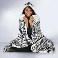 Polynesian Tattoo Inspired Cosplay Costume Hooded Blanket Tribal Warrior White - Polynesian Pride